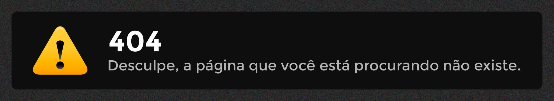 Erro 404 — página não encontrada